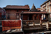 Bhaktapur - a characteristic fountain (hiti) on the way approaching Potter Square. 