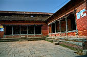 Changu Narayan - the 'pati ' just before the compound eastern entrance with inside the statues of the  entrance keepers. 