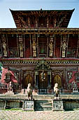 Changu Narayan - the East side of the main temple guarded by two griffins.