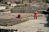 Brick work along the road to Changu. 