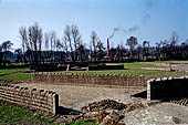 Brick work along the road to Changu. 