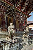 Changu Narayan - the East side of the main temple guarded by two griffins. 