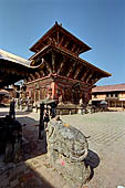 Changu Narayan - the incomplete elephant statue on the South side of the courtyard.