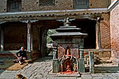 Changu Narayan - Bairava Temple on the West side of the courtyard.