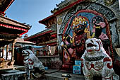 Kathmandu - Durbar Square. Kala Bhairab relief.