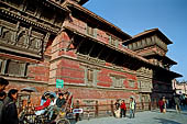 Kathmandu - Durbar Square. Hanuman Dhoka: Basantapur tower and Patan tower. 