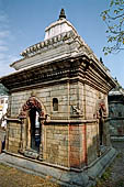 Pashupatinath Temple (Deopatan) - above the east banks of the river, the eleven great shivalaya (lingam shelters) erected in honour of widows who committed sati.