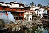 Pashupatinath Temple (Deopatan) - burning places lined along the Ghats of the Bagmati river banks.