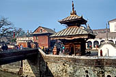 Pashupatinath Temple (Deopatan) - Bachhareshwari (Kali) temple, a little pagoda temple situated between the two bridges over of the Bagmati river. 