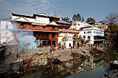 Pashupatinath Temple (Deopatan) - burning places lined along the Ghats of the Bagmati river banks.