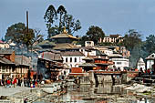 Pashupatinath Temple (Deopatan) - burning places lined along the Ghats of the Bagmati river banks.