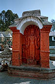 Pashupatinath Temple (Deopatan) - a small brick shrine with a terracotta image of Ananta Narayan.