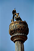 Patan Durbar Square - the statue of Yoganarendra Malla. 