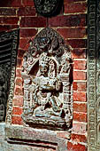 Patan Durbar Square - Temple of Vishwanath, woodcarving representing Bairaba. 