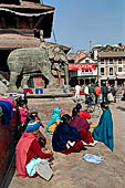 Patan Durbar Square - Temple of Vishwanath, the elephant statues in front of the East side of the temple. 