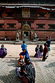 Patan Durbar Square - The Royal Palace with the Sun Dhoka the main entrance 