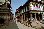 Patan Durbar Square - the northern end of the square with the road leading to Kumbeshwar temple. 