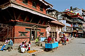 Patan Durbar Square - the N-W end of the square with the Ganesh temple. 