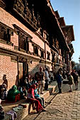 Patan Durbar Square - detail of the Royal Palace facade occupying the east side of the square.  