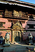 Patan Durbar Square - Sun Dhoka, the entrance doorway to Mani Keshat Chowk, the main courtyard of the Royal Palace now hosting the Bronze Museum.  