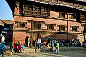 Patan Durbar Square - detail of the Royal Palace facade occupying the east side of the square.  