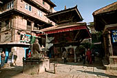 Patan - North of Durbar Square, Swotha Tole, Garuda-faced little two-tiered Narayan Mandir.