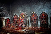 Swayambhunath Stupa - the idol images inside the temple of Santipura.