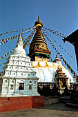 Swayambhunath - caityas are scattered around the stupa area.