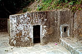 Sankhu - Vajra Jogini. Tantric cave with Tibetan inscription. 