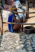 Orissa Koraput district - People of the Bonda tribe at the Ankadeli marketplace.