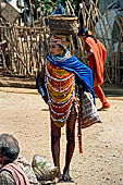 Orissa Koraput district - People of the Bonda tribe at the Ankadeli marketplace.