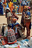 Orissa Koraput district - People of the Bonda tribe at the Ankadeli marketplace.