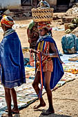 Orissa Koraput district - People of the Bonda tribe at the Ankadeli marketplace.