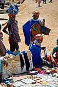 Orissa Koraput district - People of the Bonda tribe at the Ankadeli marketplace.