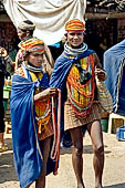 Orissa Koraput district - People of the Bonda tribe at the Ankadeli marketplace.