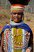 Orissa Koraput district - People of the Bonda tribe at the Ankadeli marketplace.