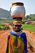 Orissa Koraput district - People of the Bonda tribe at the Ankadeli marketplace.