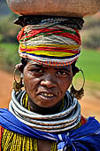 Orissa Koraput district - People of the Bonda tribe at the Ankadeli marketplace.