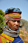 Orissa Koraput district - People of the Bonda tribe at the Ankadeli marketplace.