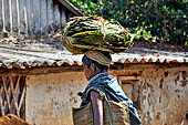 Orissa Koraput district - People of the Bonda tribe at the Ankadeli marketplace.