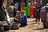 Orissa Koraput district - People of the Bonda tribe at the Ankadeli marketplace.