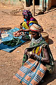 Orissa Koraput district - People of the Bonda tribe at the Ankadeli marketplace.