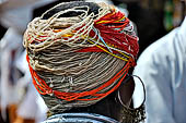 Orissa Koraput district - People of the Bonda tribe at the Ankadeli marketplace.