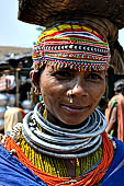 Orissa Koraput district - People of the Bonda tribe at the Ankadeli marketplace.