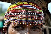 Orissa Koraput district - People of the Bonda tribe at the Ankadeli marketplace.