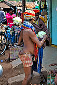 Orissa Koraput district - People of the Bonda tribe at the Ankadeli marketplace.