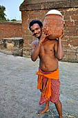 Orissa - Bhubaneswar, the entrance of Ananta Vasudeva temple near the Bindu Sagar, the rice preparred in the temple kitchen.