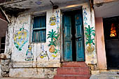 Orissa - Bhubaneswar, old traditional houses near the Lingaraja deul.