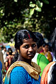 Orissa - Bhubaneswar, pilgrims, mendicants and colourful stalls near Lingaraja.