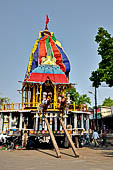 Orissa - Bhubaneswar, the chariot used during the yatra festivals, nearby Lingaraja .